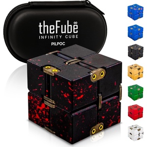 image:imagePILPOC theFube Fidget Cube Handy Anxiety Toys for Kids and Adults BlackBlack and Red