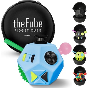 image:imagePILPOC theFube Fidget Cube Handy Anxiety Toys for Kids and Adults BlackBlue  Mix