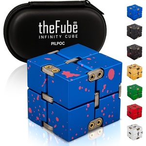 image:imagePILPOC theFube Fidget Cube Handy Anxiety Toys for Kids and Adults BlackBlue and Pink
