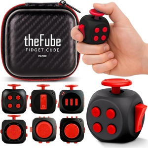 image:imagePILPOC theFube Fidget Cube Handy Anxiety Toys for Kids and Adults BlackMidnightCrimson