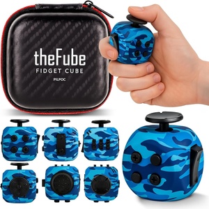 image:imagePILPOC theFube Fidget Cube Handy Anxiety Toys for Kids and Adults BlackNavy Shadow