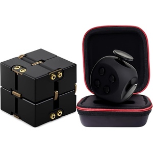 image:imagePILPOC Fidget Toys Bundle  Includes 6Sided Sensory Fidget Cube amp Aluminum Infinity Cube for Adults amp Kids  Focus Aid Stress Relief Toy for ADHD Anxiety and OCD  Includes Carry Cases