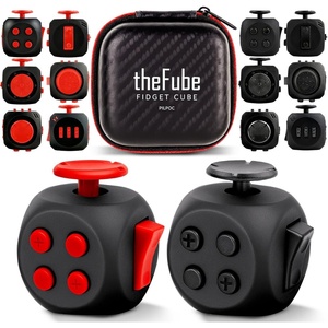 image:imagePILPOC theFube Fidget Cubes 2 Pack  Midnight and MidnightRed 6Sided Infinity Cubes